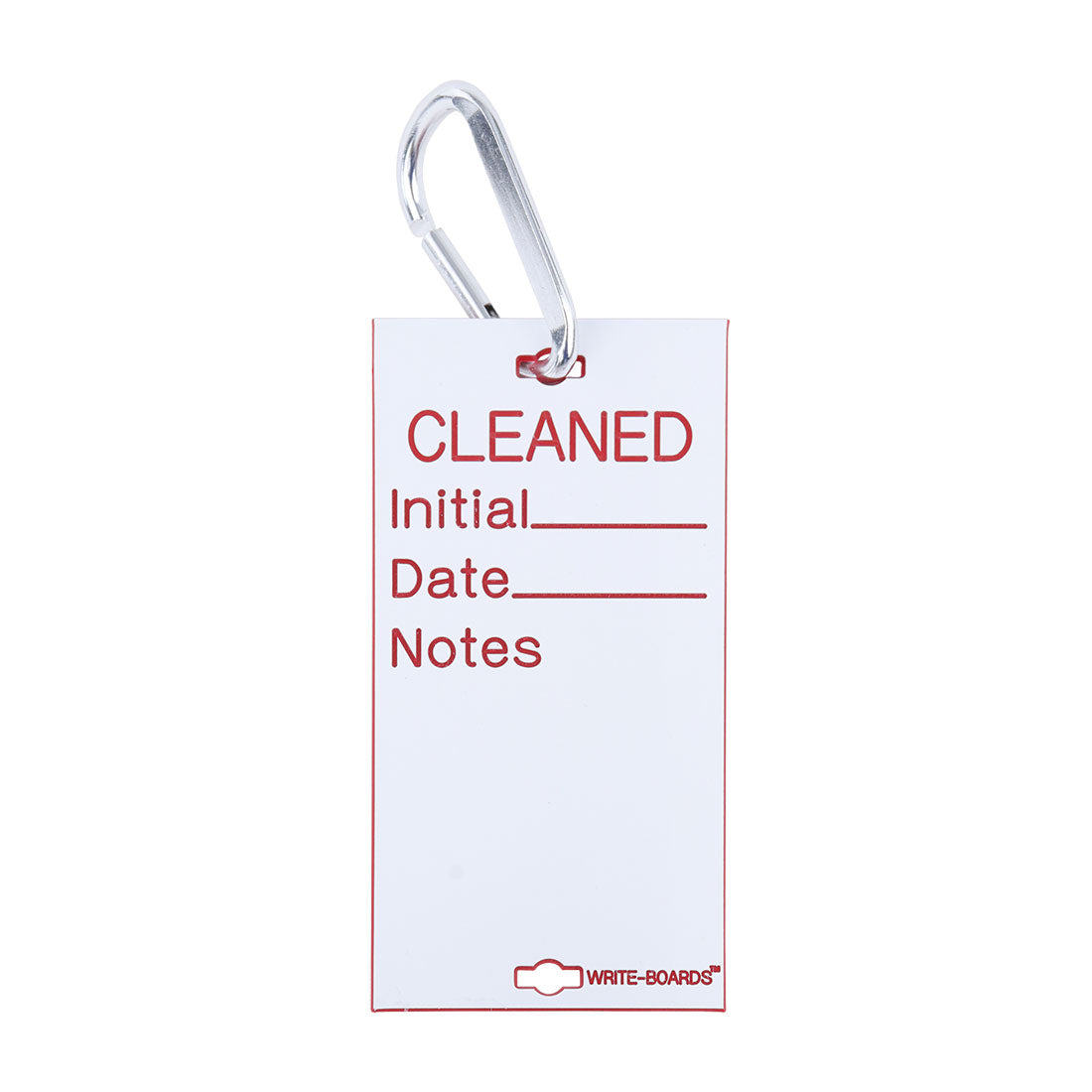 Write-Boards™ 3" x 6" - "CLEANED" with Carabiner