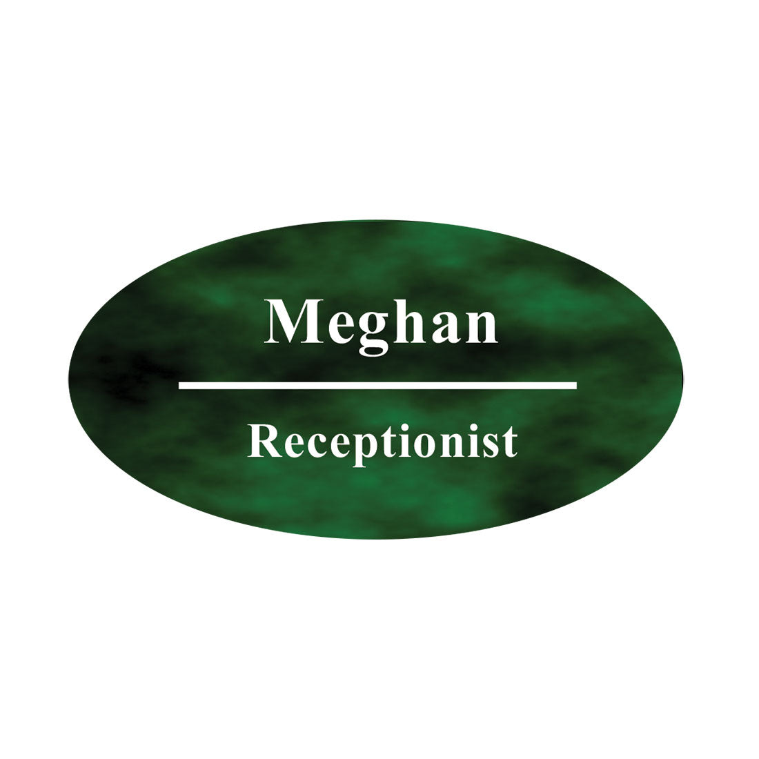 Full Color Oval Name Badge without Logo