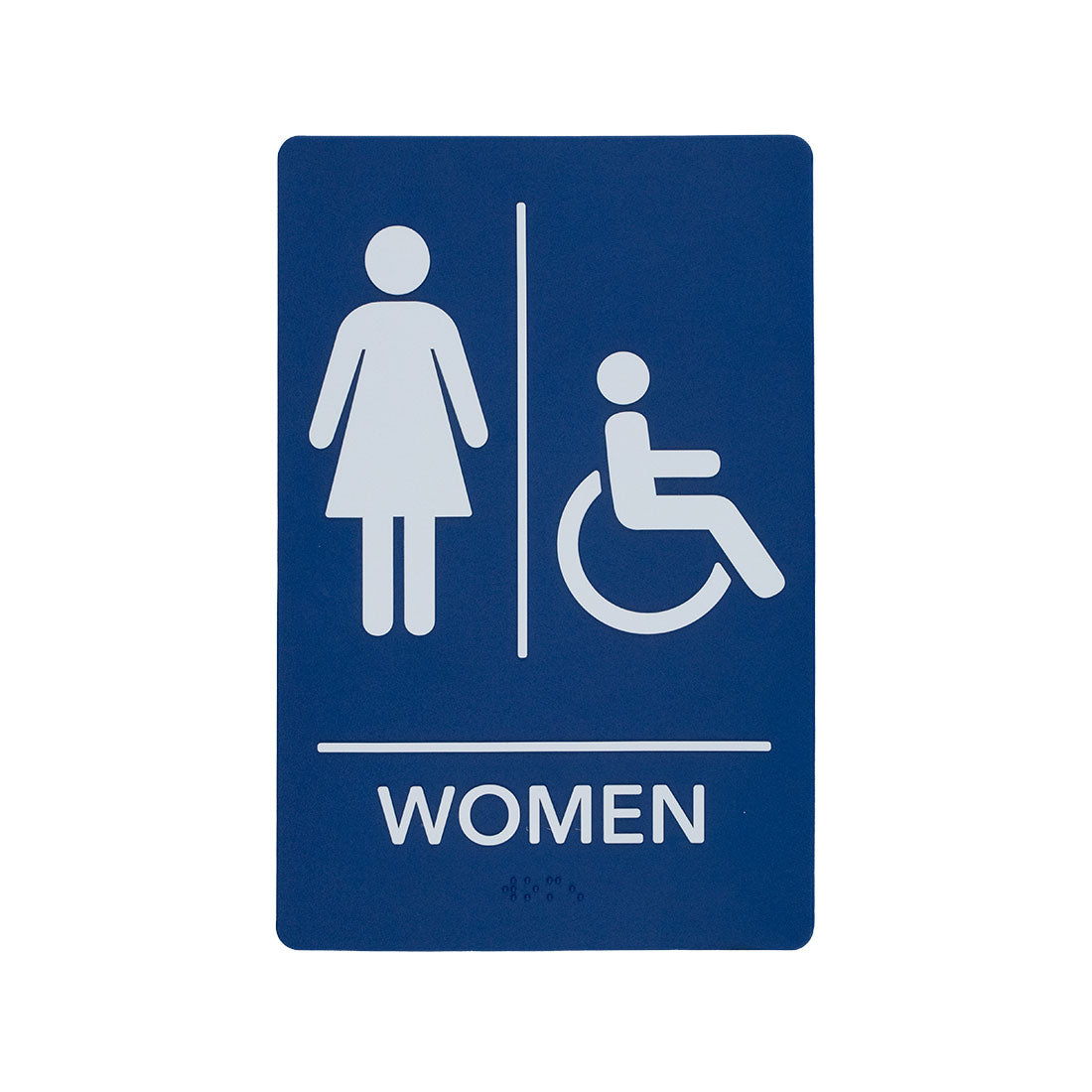 Restroom, Women, Handicap - Braille Sign