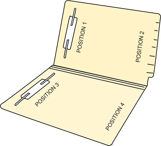 Letter Size End Tab File Folder - Reinforced Edge with Fastener(s)