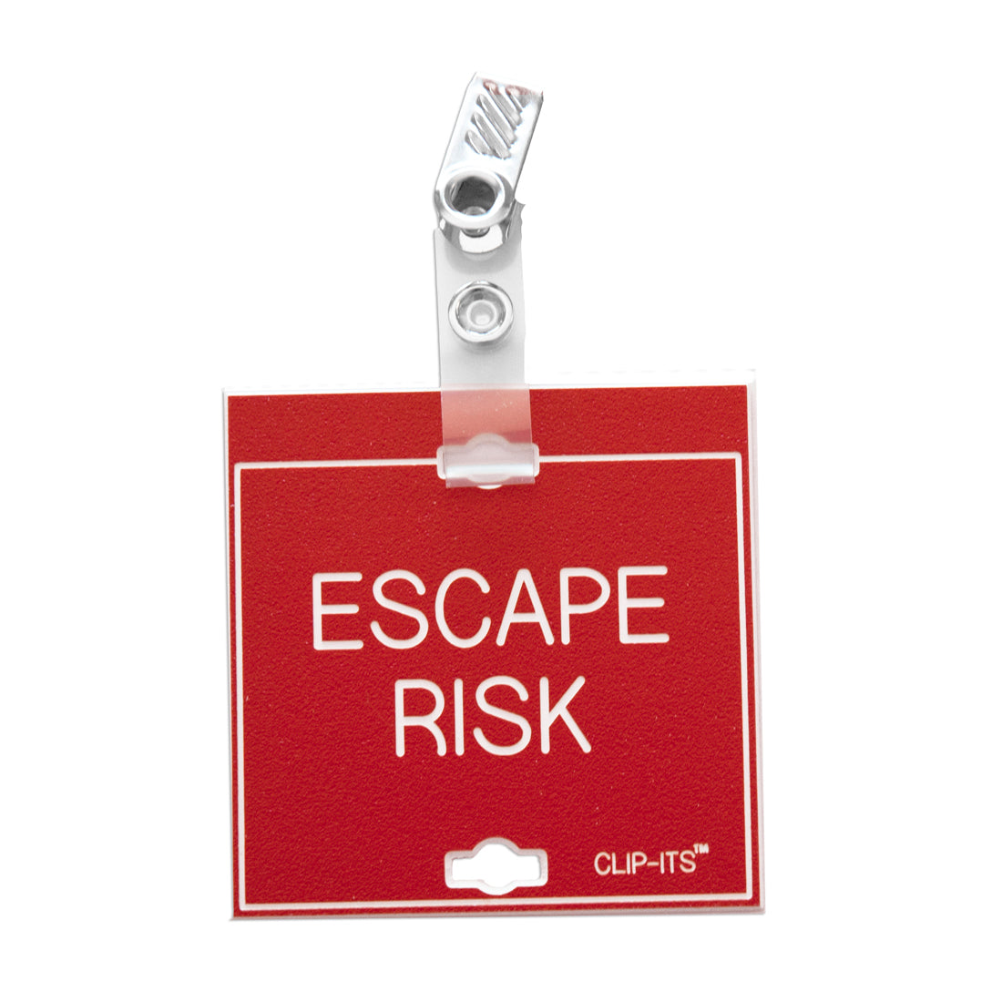 Clip-Its™ - Warning, Safety Issues (Red with White Text)
