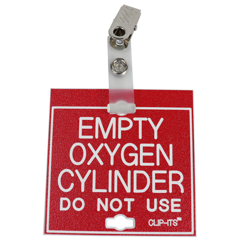 EMPTY OXYGEN CYLINDER DO NOT USE Clip-Its™ (Pack of 6)