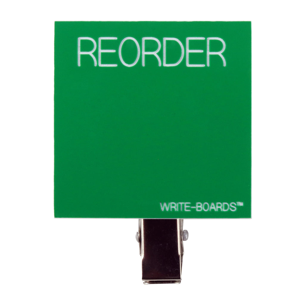 Reorder Point Write-Boards™ Green / White - 2" x 2" (Pack of 12)