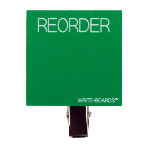 Reorder Point Write-Boards™ Green / White - 2" x 2" (Pack of 6)
