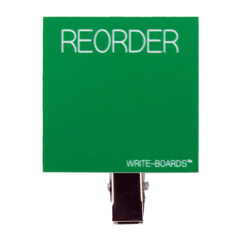 Reorder Point Write-Boards™ Green / White - 2" x 2" (Pack of 12)