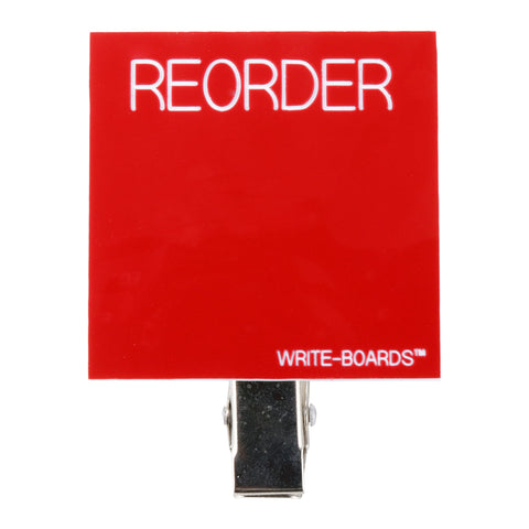Reorder Point Write-Boards™ Red / White - 2" x 2" (Pack of 6)