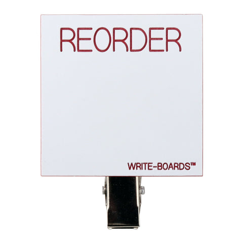 Reorder Point Write-Boards™ White / Red - 2" x 2" (Pack of 6)
