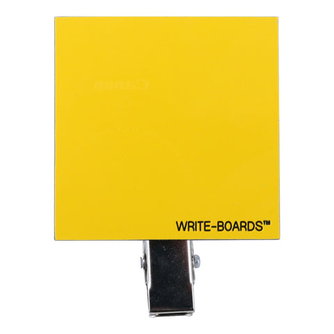 Write-Boards™ Yellow / Black - 2” x 2” (Pack of 6)
