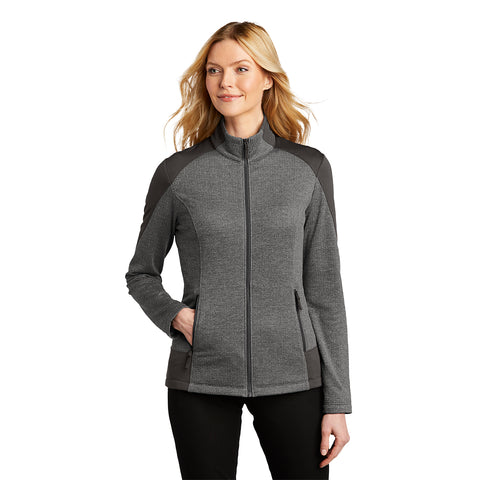 Port Authority® Ladies Grid Fleece Jacket