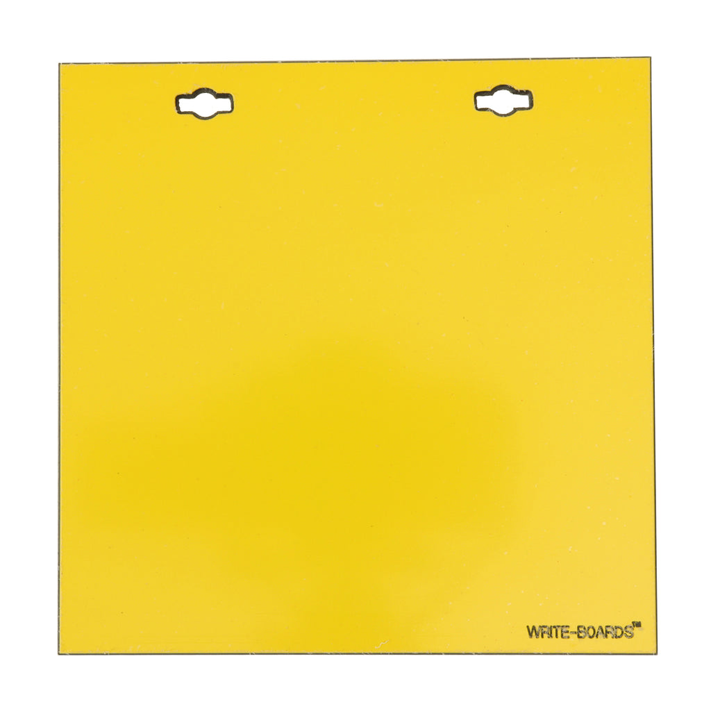 Write-Boards™ Yellow - 6" x 6" - 2 Hole (Pack of 3)