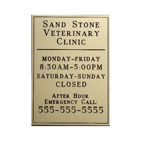 Engraved Hour Sign Personalized