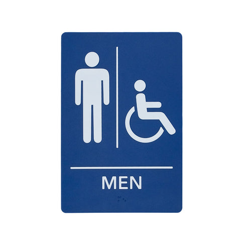 Restroom, Men, Handicap - Braille Sign