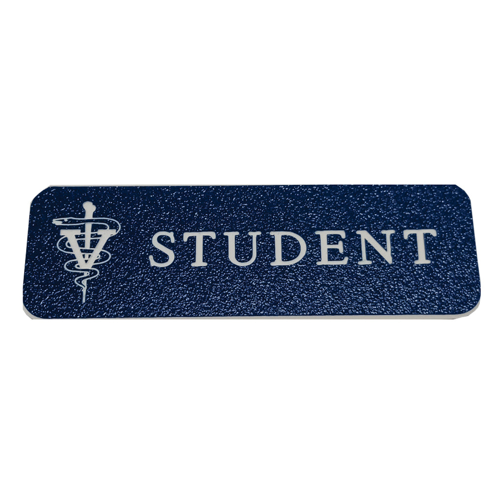 Vet Student Name Badge - Royal Blue / White