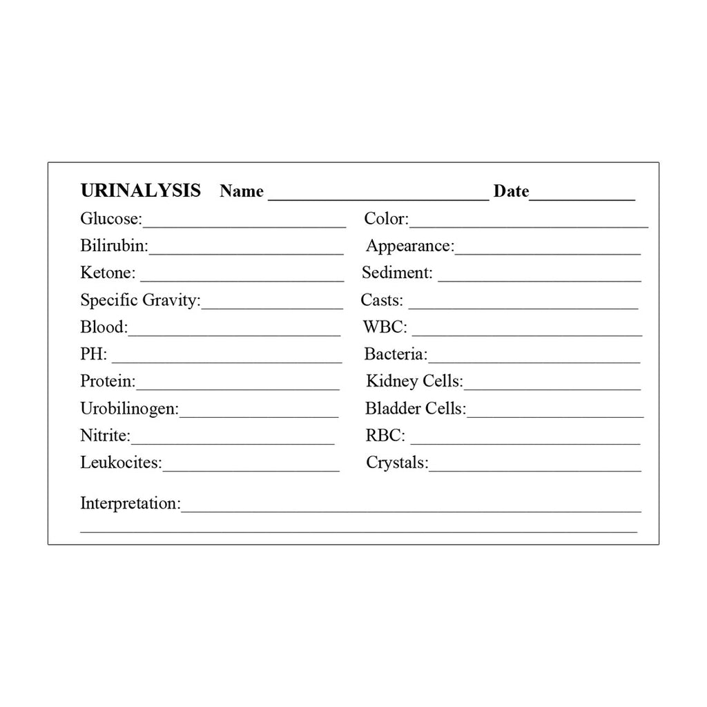 Medical Record Stickers - Urinalysis (Pack of 200)