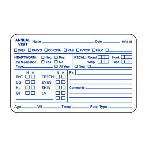 Medical Record Stickers - Annual Visit (Pack of 200)