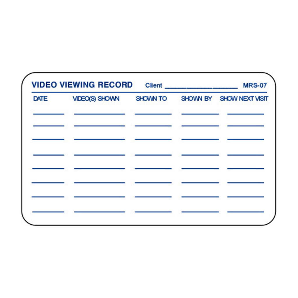 Medical Record Stickers - Video Record (Pack of 200)