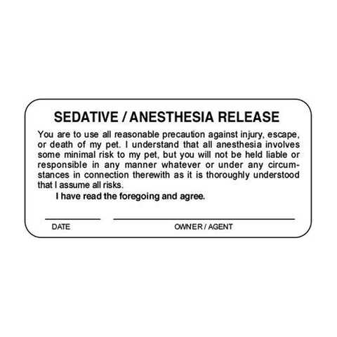 Medical Record Stickers - Anesthesia