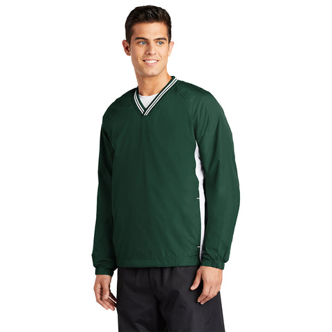 Sport-Tek® Tipped V-Neck Raglan Wind Shirt - Men's / Unisex