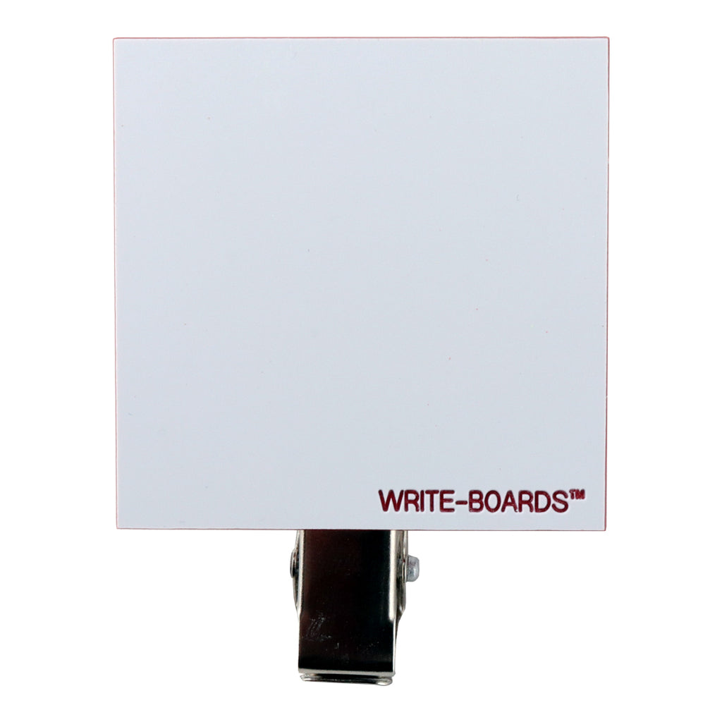 Write-Boards™ White / Red - 2” x 2” (Pack of 12)