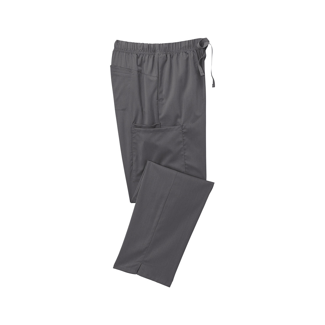 Gray scrub pants on a white background