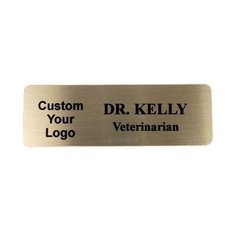 Brass Custom Logo Name Badge