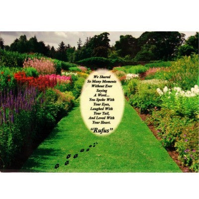 "Quiet Moments Path Of Flowers" Personalized Full Color Plaque
