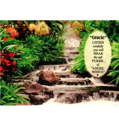 "Quiet Moments Waterfall" Personalized Full Color Plaque